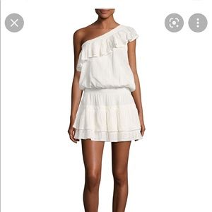 Joie holds one shoulder dress